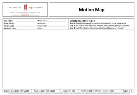 Motion Map Raised By: Date Raised: Target Date: Finished Date: