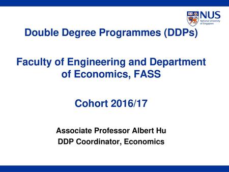 Double Degree Programmes (DDPs)