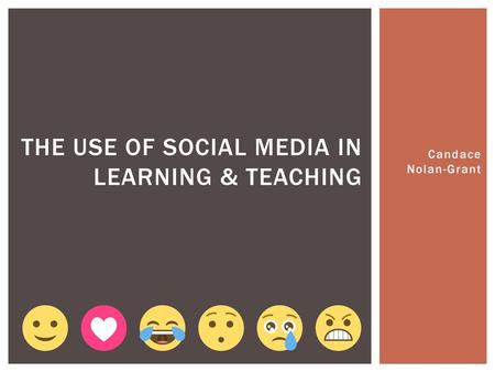 The Use of Social media in learning & teaching