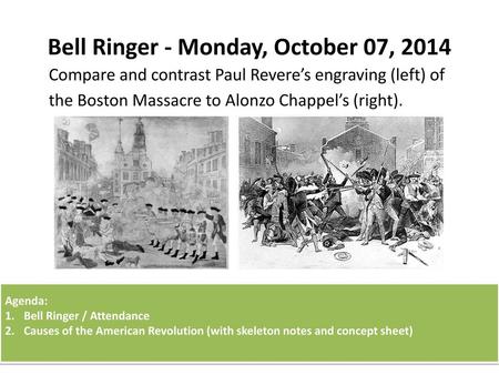 Bell Ringer - Monday, October 07, 2014