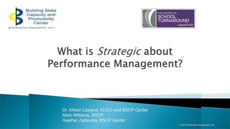 What is Strategic about Performance Management?