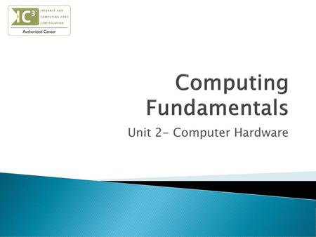 Computing Fundamentals