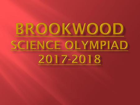 Brookwood Science Olympiad