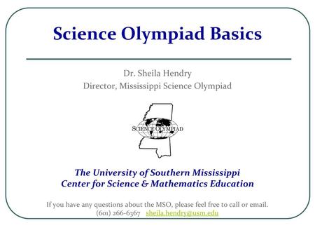 Science Olympiad Basics