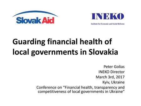 Guarding financial health of local governments in Slovakia