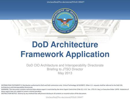 DoD Architecture Framework Application