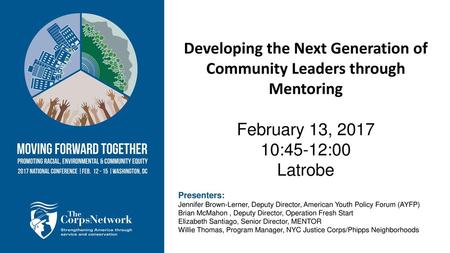 Developing the Next Generation of Community Leaders through Mentoring