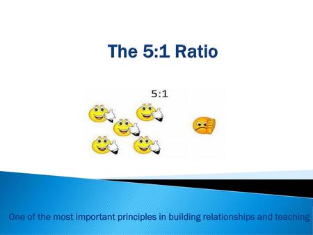 The 5:1 Ratio Slide #1:  Title Slide