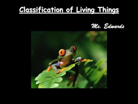 Classification of Living Things