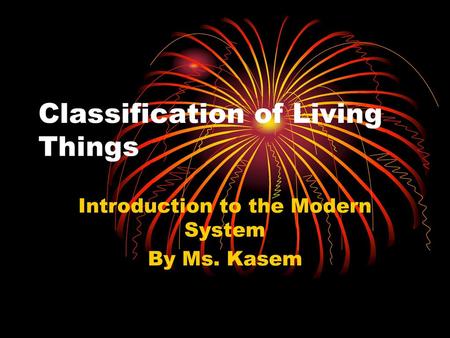 Classification of Living Things