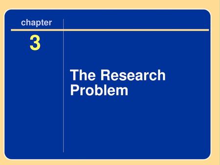 3 Insert Your Chapter Title Here The Research Problem