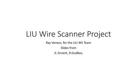 LIU Wire Scanner Project