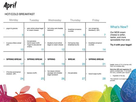 What's New? HOT/COLD BREAKFAST