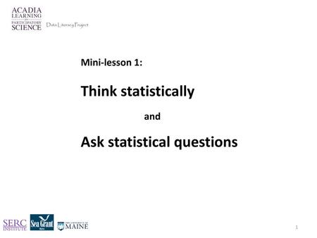 Ask statistical questions