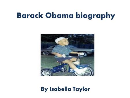 Barack Obama biography