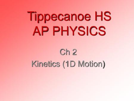 Tippecanoe HS AP PHYSICS