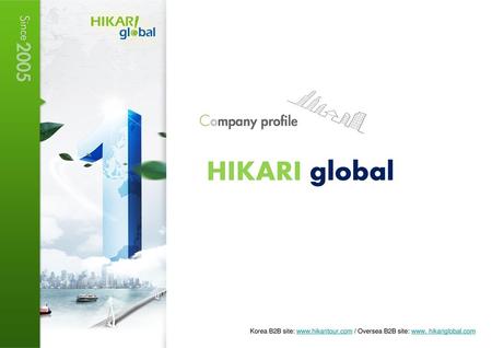 HIKARI global 변경없음 Korea B2B site: www.hikaritour.com / Oversea B2B site: www. hikariglobal.com.