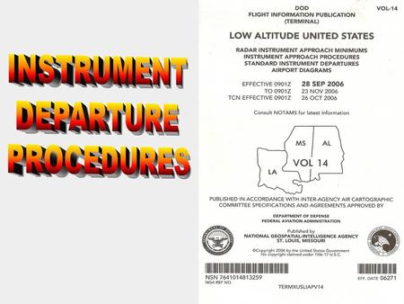 INSTRUMENT DEPARTURE PROCEDURES JAN MAR 2003