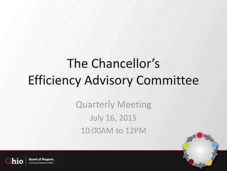 The Chancellor’s Efficiency Advisory Committee