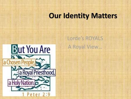 Lorde’s ROYALS A Royal View…