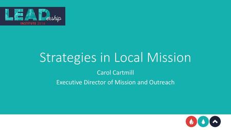 Strategies in Local Mission