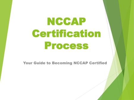 NCCAP Certification Process