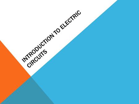 Introduction to Electric Circuits