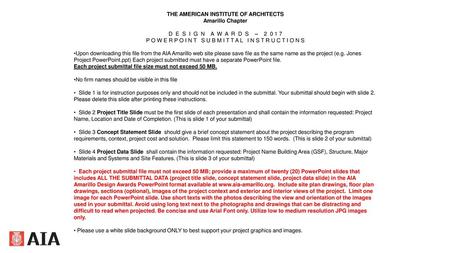 THE AMERICAN INSTITUTE OF ARCHITECTS