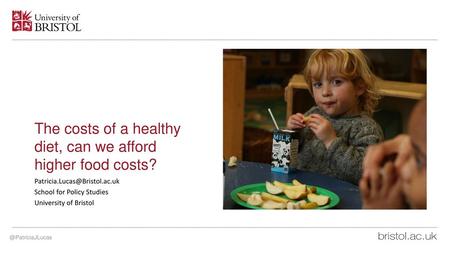 The costs of a healthy diet, can we afford higher food costs?