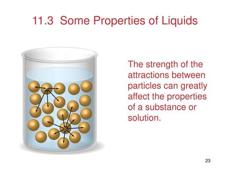 11.3 Some Properties of Liquids