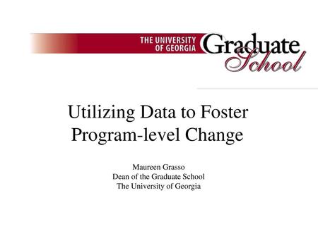 Utilizing Data to Foster Program-level Change