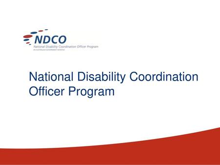 National Disability Coordination Officer Program