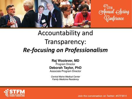 Accountability and Transparency: Re-focusing on Professionalism