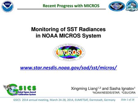 Monitoring of SST Radiances