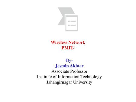 Wireless Network PMIT- By-