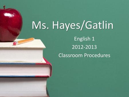 English Classroom Procedures