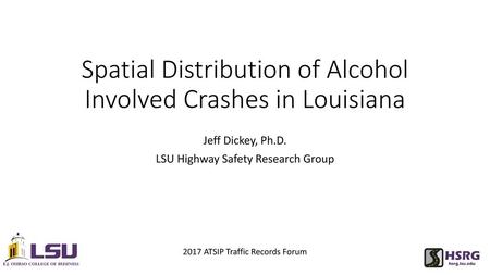 Spatial Distribution of Alcohol Involved Crashes in Louisiana