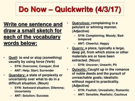 Do Now – Quickwrite (4/3/17)