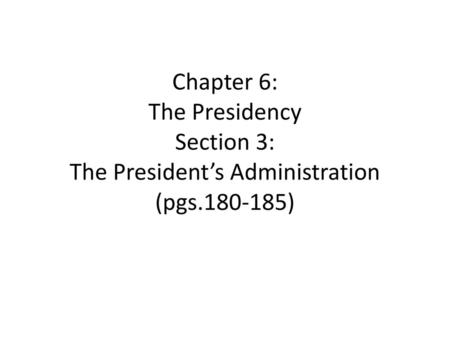 Executive Office of the President