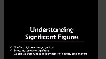 Understanding Significant Figures