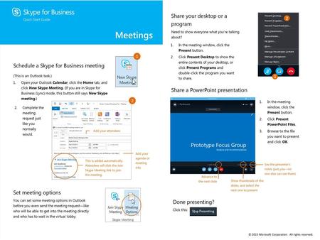 Meetings Share your desktop or a program