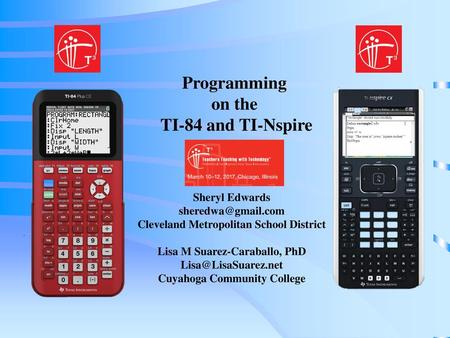 Programming on the TI-84 and TI-Nspire