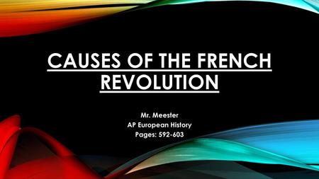 Causes of the French Revolution