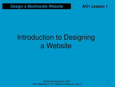 Introduction to Designing a Website