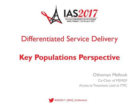 Differentiated Service Delivery Key Populations Perspective