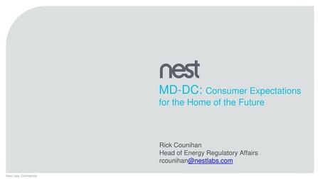 MD-DC: Consumer Expectations for the Home of the Future