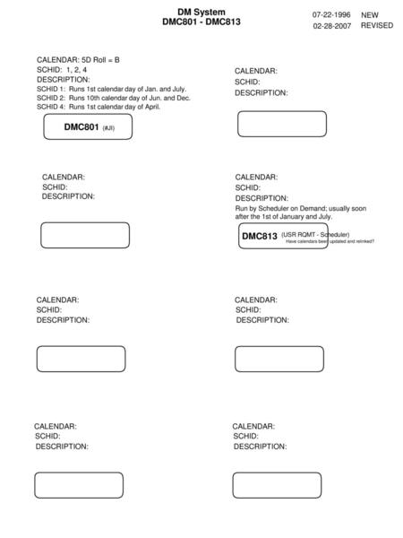 DM System DMC801 - DMC813 DMC801 (#JI) DMC NEW