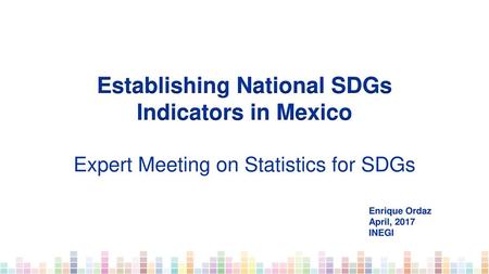 Establishing National SDGs Indicators in Mexico