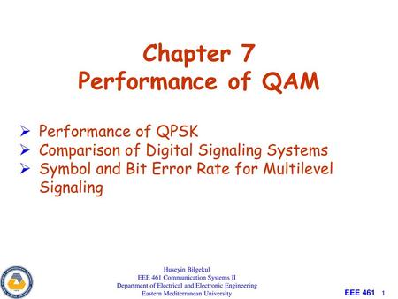 Chapter 7 Performance of QAM