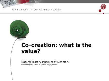 Co-creation: what is the value?